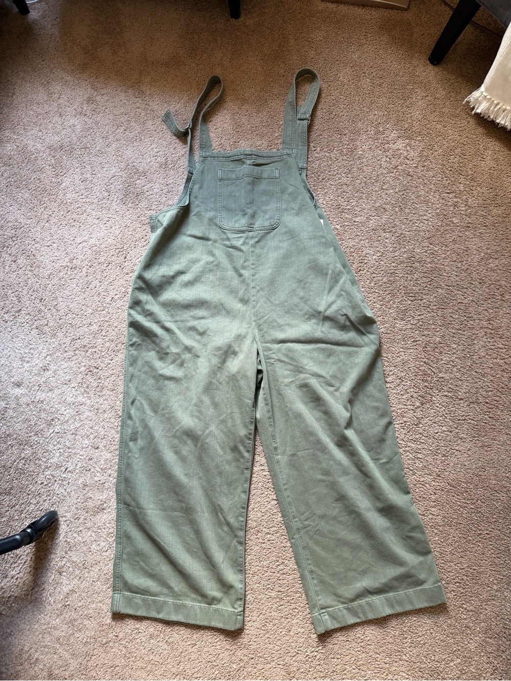 aerie Olive Green denim overall